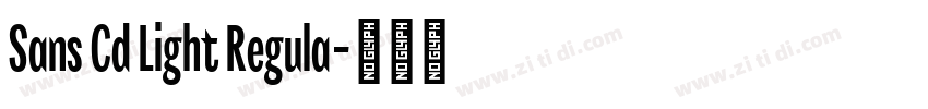 Sans Cd Light Regula字体转换